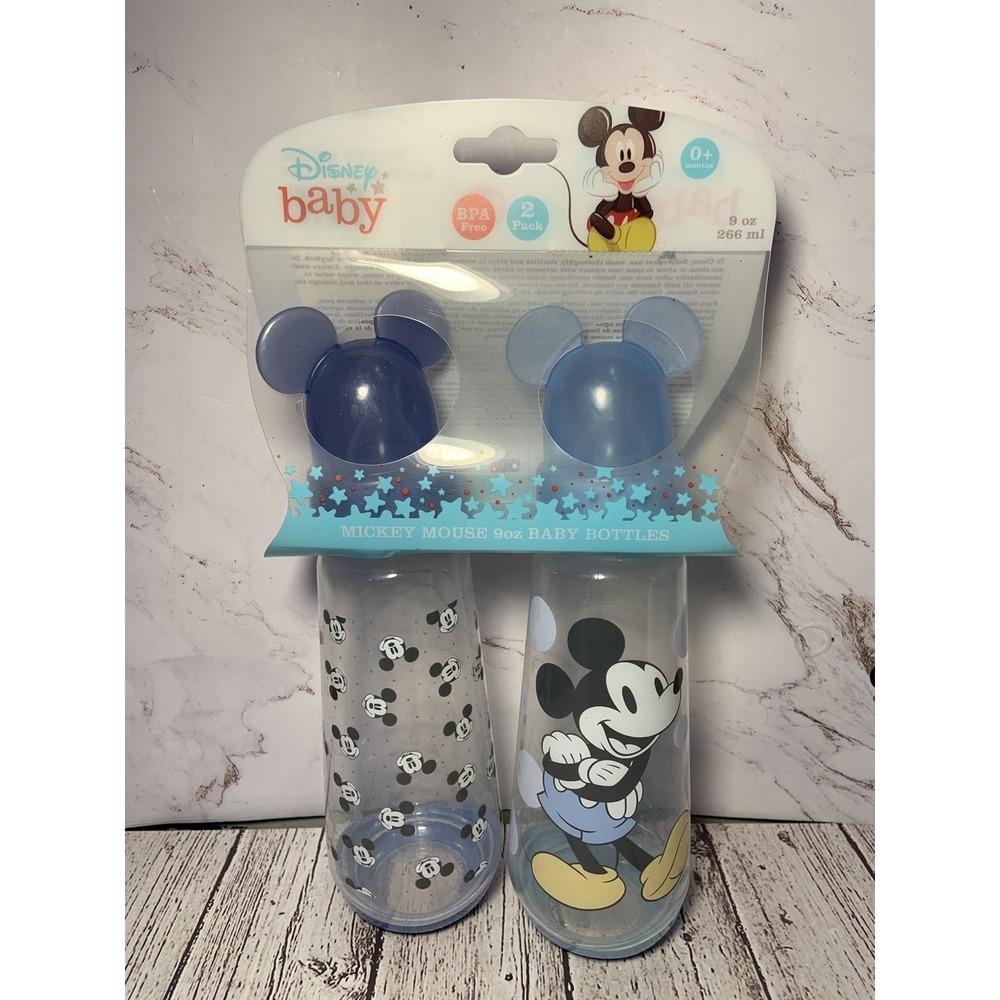 Disney 9‎ oz. Plastic Baby Bottles New Mickey Mouse Keep It Cool BPA Free